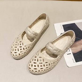 Casual sandále - PVC vrchný diel, PVC podrážka, okrúhla špička, dutý vzor, priedušné