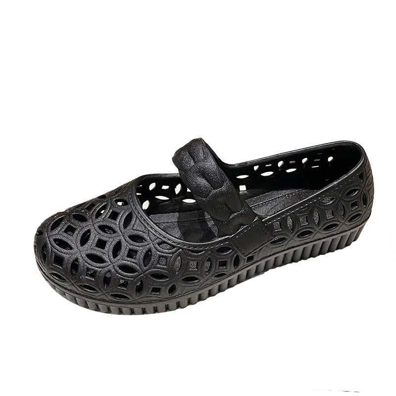 Casual sandále - PVC vrchný diel, PVC podrážka, okrúhla špička, dutý vzor, priedušné