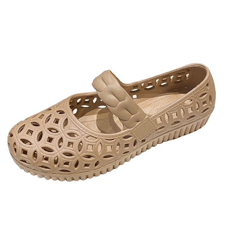 Casual sandále - PVC vrchný diel, PVC podrážka, okrúhla špička, dutý vzor, priedušné