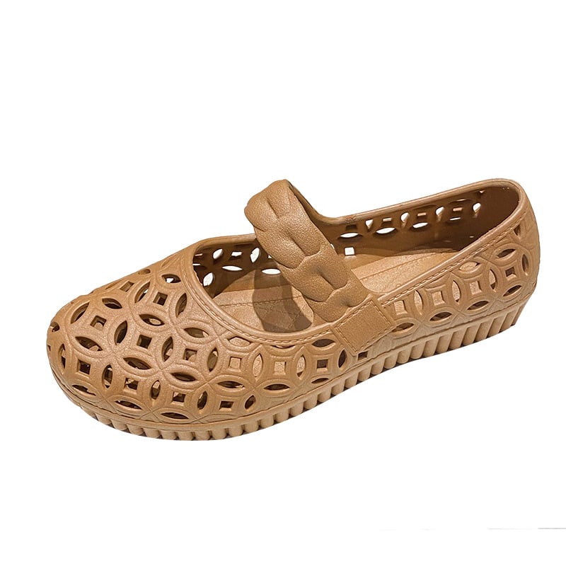 Casual sandále - PVC vrchný diel, PVC podrážka, okrúhla špička, dutý vzor, priedušné