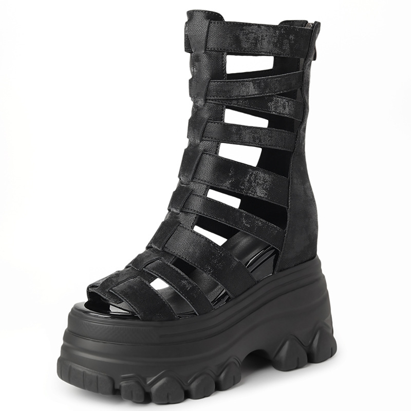 Hal formájú orrú római szandálok, felsőrész: első osztályú marhabőr, talp: poliuretán, belső anyag: szuper rost, stílus: római