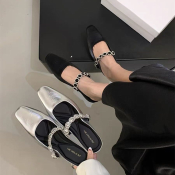 Mary Jane cipele, kvadratni vrh prstiju, skrivni porast visine 3–5 cm, klinasti potpetica, PU gornji dio, Slip-On