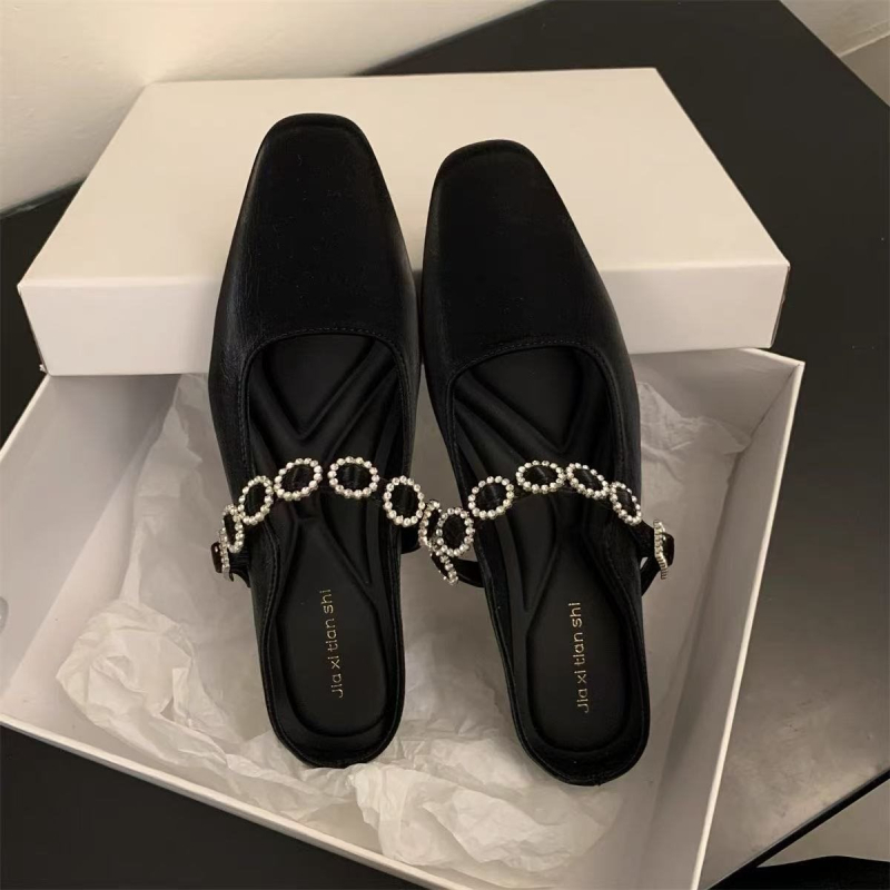 Mary Jane cipele, kvadratni vrh prstiju, skrivni porast visine 3–5 cm, klinasti potpetica, PU gornji dio, Slip-On