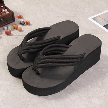 Papuci cu platformă pentru femei, toc medial 3–5 cm, partea de sus EVA și talpa EVA, închidere cu adeziv