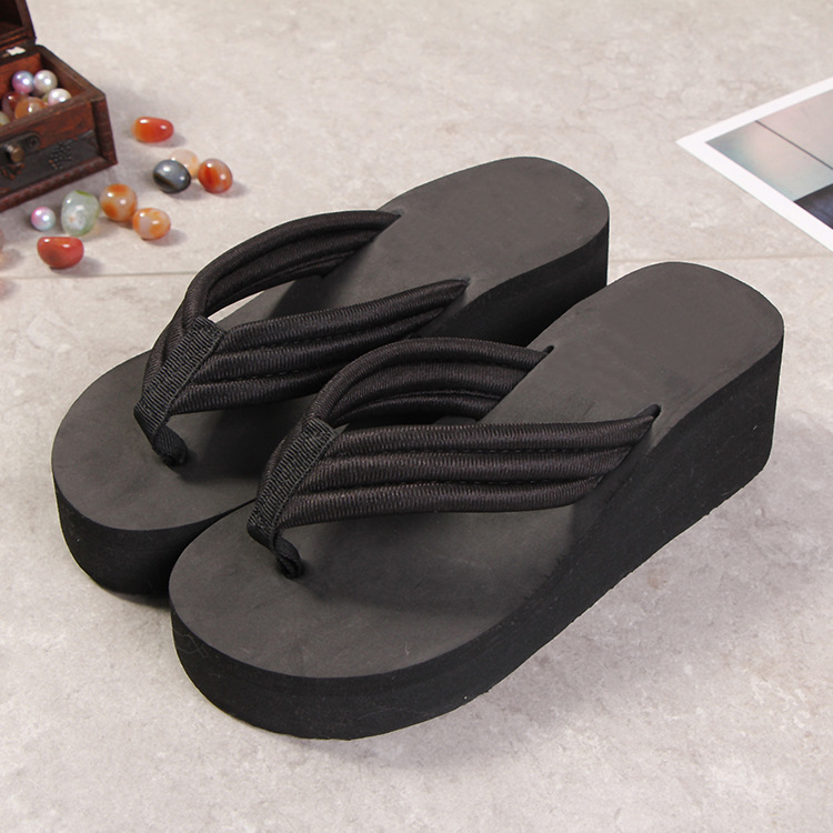 Papuci cu platformă pentru femei, toc medial 3–5 cm, partea de sus EVA și talpa EVA, închidere cu adeziv