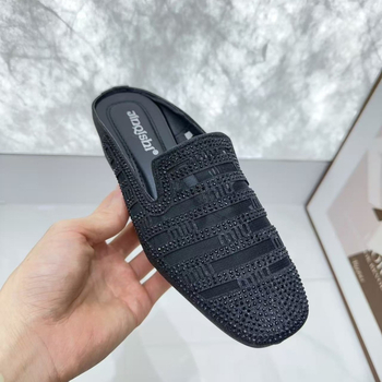 Jinqishi A892-121 Корейски стил женски чехли с закрит пръст, Slip-On, PU горна част, TPU подметка, ежедневна лятна обувка 2025