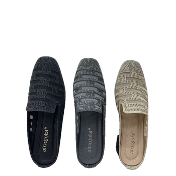 Jinqishi A892-121 Корейски стил женски чехли с закрит пръст, Slip-On, PU горна част, TPU подметка, ежедневна лятна обувка 2025