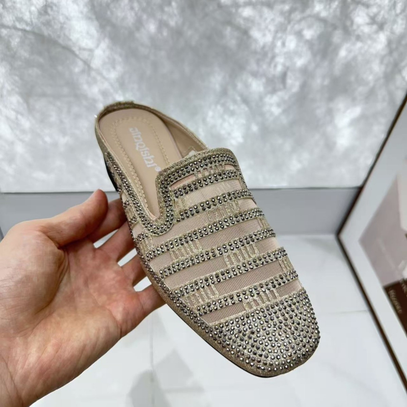 Jinqishi A892-121 Корейски стил женски чехли с закрит пръст, Slip-On, PU горна част, TPU подметка, ежедневна лятна обувка 2025