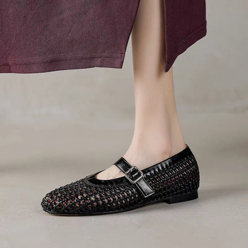 Dámske Mary Jane sandále, PU horná časť, gumová podrážka, okrúhla špička, voľnočasový štýl