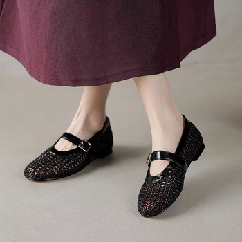 Dámske Mary Jane sandále, PU horná časť, gumová podrážka, okrúhla špička, voľnočasový štýl