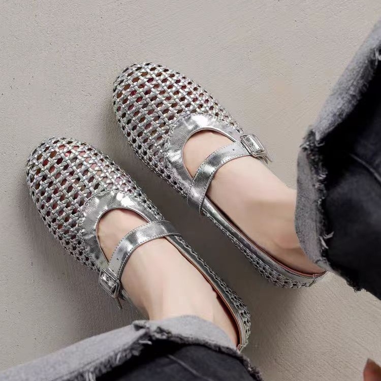 Dámske Mary Jane sandále, PU horná časť, gumová podrážka, okrúhla špička, voľnočasový štýl