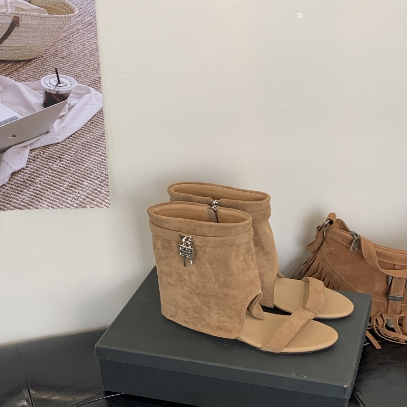 Sandále s jedným remienkom, PU horná časť, okrúhla špička, PU vnútro, kórejská verzia