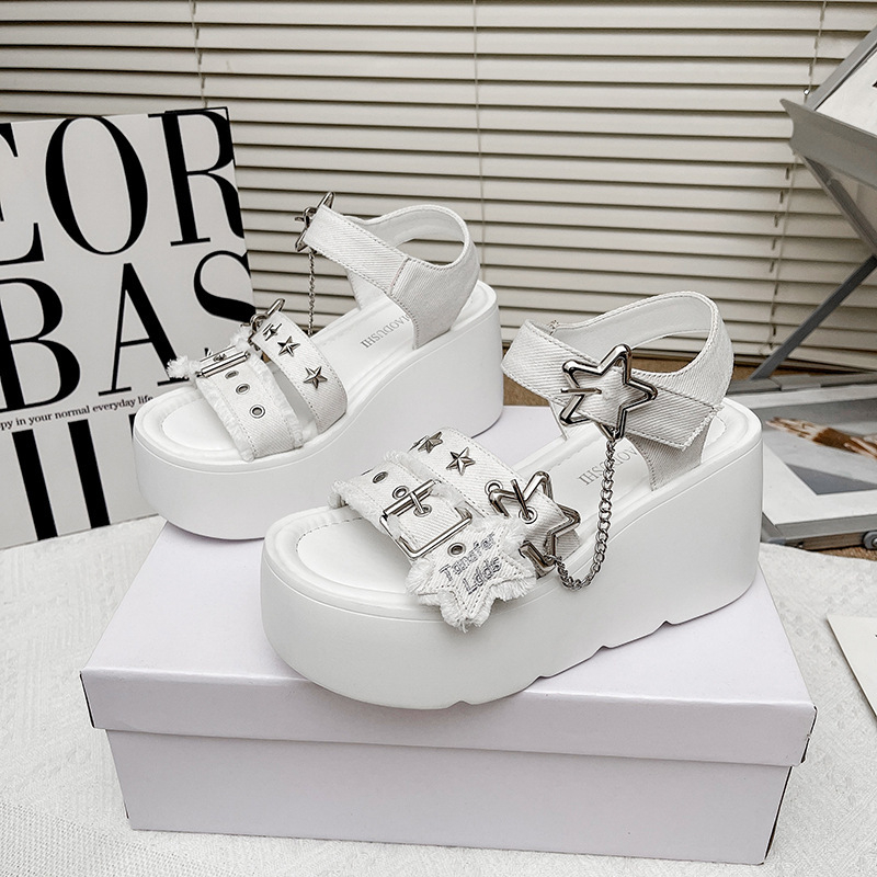 Sandale romane cu partea superioară din PU, talpă din cauciuc, stil punk, închidere cu șiret în față