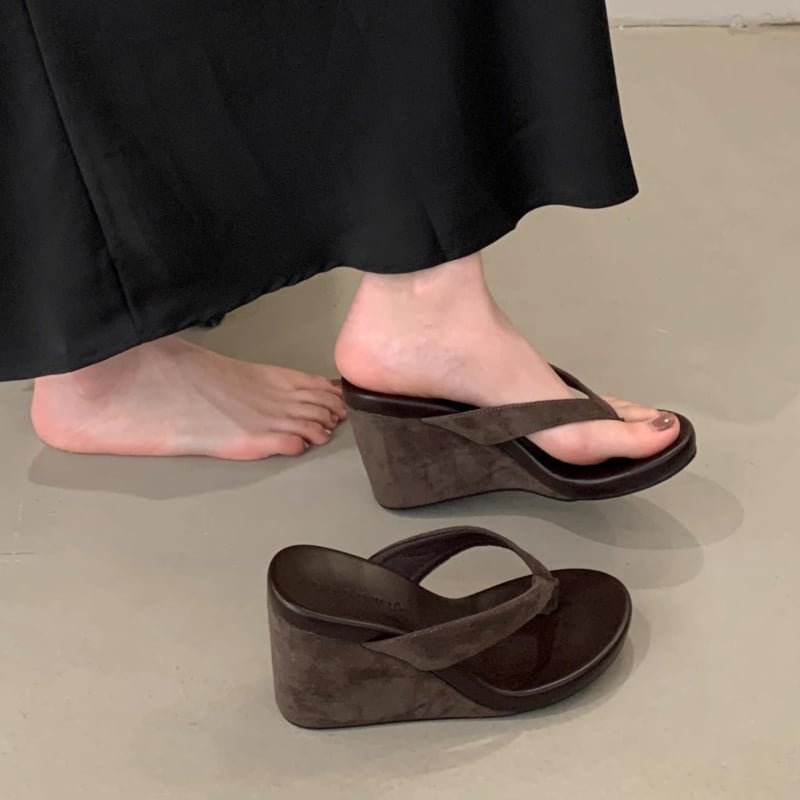 Sandale s podijeljenim prstom, gumena potplata, okrugli prst, gradski stil, gornji materijal: super vlakna, Proljeće 2025