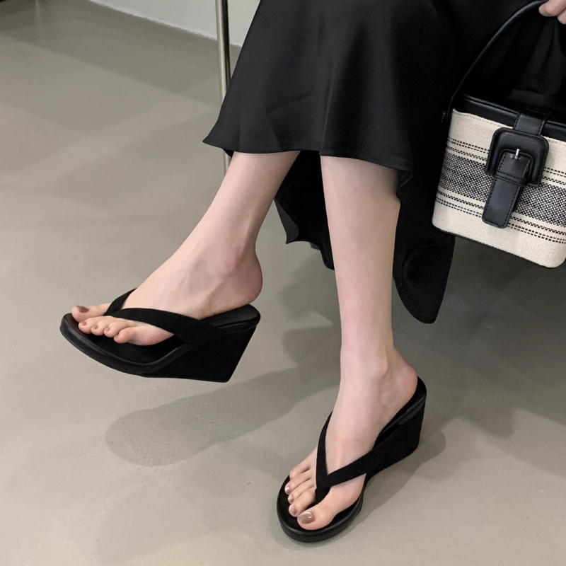 Sandale s podijeljenim prstom, gumena potplata, okrugli prst, gradski stil, gornji materijal: super vlakna, Proljeće 2025