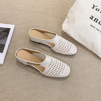 Sandale s unutarnjom ovčjim kožom, 5 cm povećanje visine, pleteni prozračni prednji dio, PU debeli potplat