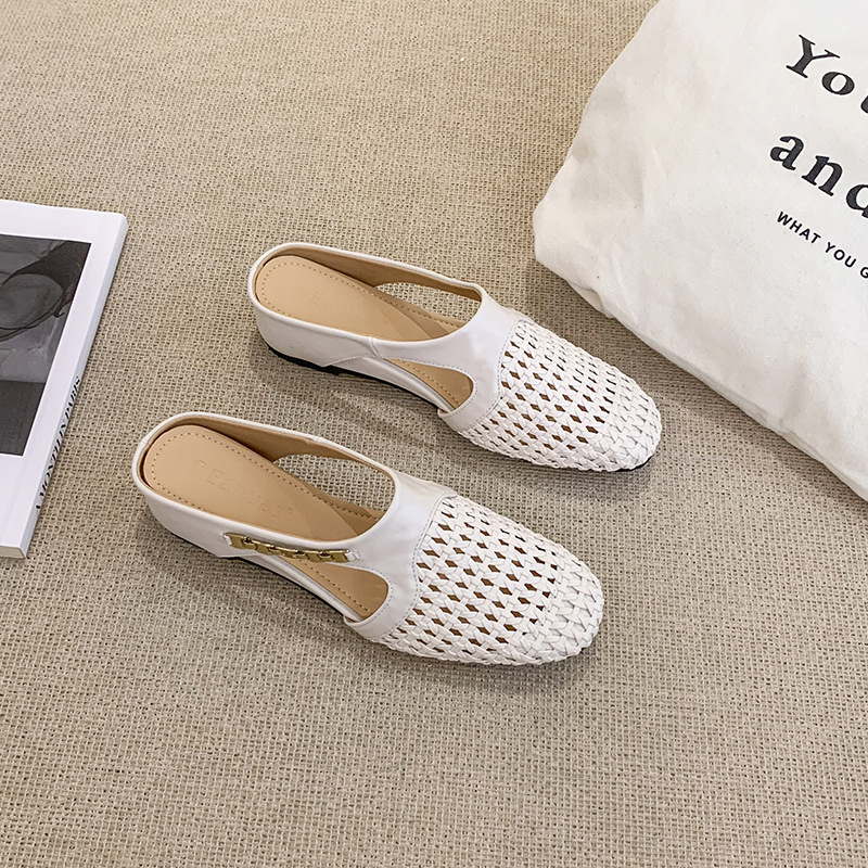 Sandale s unutarnjom ovčjim kožom, 5 cm povećanje visine, pleteni prozračni prednji dio, PU debeli potplat