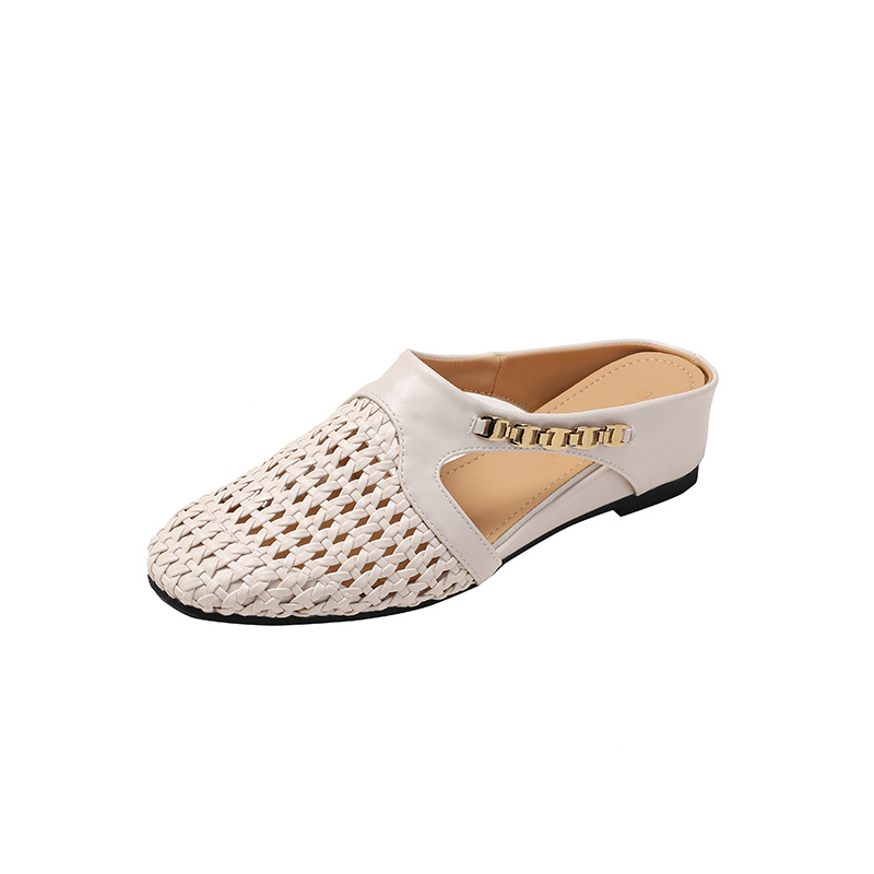 Sandale s unutarnjom ovčjim kožom, 5 cm povećanje visine, pleteni prozračni prednji dio, PU debeli potplat