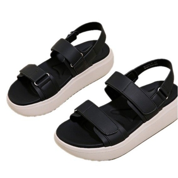 Sandale s jednim remenom, rimski stil, Velcro zatvarač, PU gornji dio, gumeni đon (visina pete 3–5 cm)