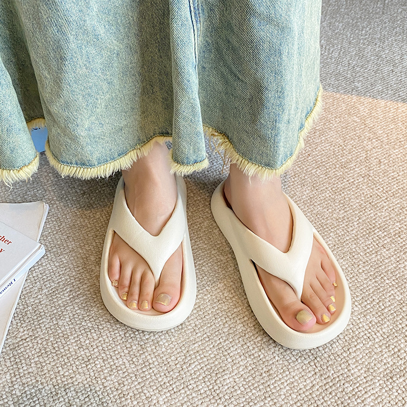 Flip-flops femei de vară cu platformă groasă, EVA pentru partea superioară și EVA talpă, antiaderante