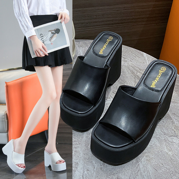 Sandale cu deschidere a degetelor în formă de pește, partea superioară PVC, talpă PU, căptușeală PU, stil coreean