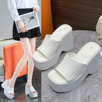 Sandale cu deschidere a degetelor în formă de pește, partea superioară PVC, talpă PU, căptușeală PU, stil coreean