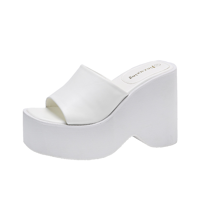 Sandale cu deschidere a degetelor în formă de pește, partea superioară PVC, talpă PU, căptușeală PU, stil coreean