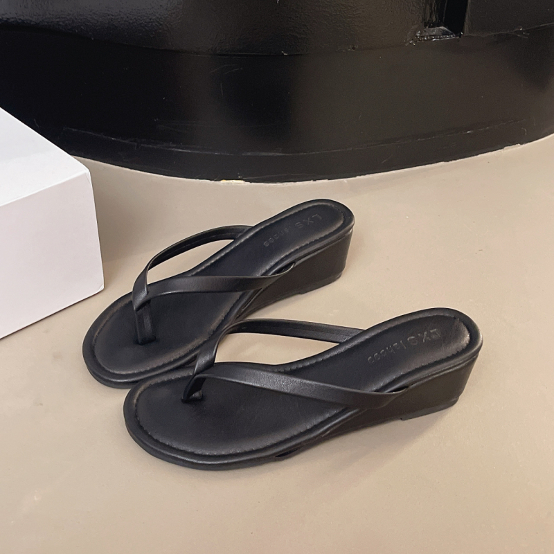 Sandale damă cu toc în cui, curea între degete, PU partea superioară, talpă din cauciuc, vârf rotund, primăvara 2025