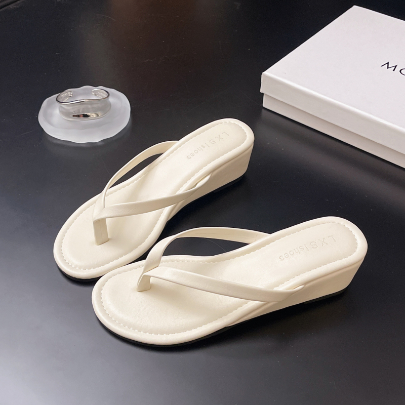 Sandale damă cu toc în cui, curea între degete, PU partea superioară, talpă din cauciuc, vârf rotund, primăvara 2025