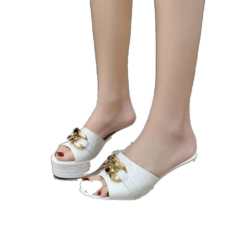 Ženske sandale na klinu s platformom, PU gornji dio, gumena potplat, 11 cm debela potplata
