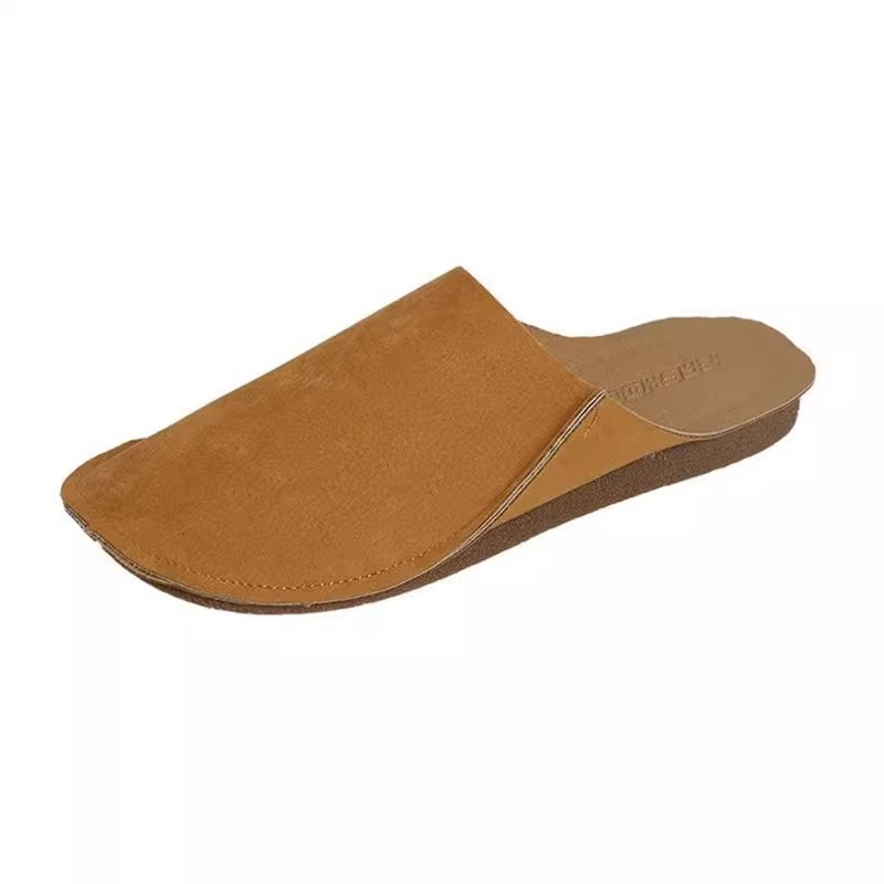 Slapi femei PU, partea superioară PU, talpă PU, căptușeală din bumbac, toc tip pană, grosimea talpii 0–3 cm, primăvară-vară 2025