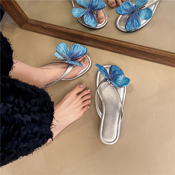 Șlapi wedge cu fundă, PU partea superioară, PU căptușeală, talpă din cauciuc, vârf pătrat, primăvara 2025