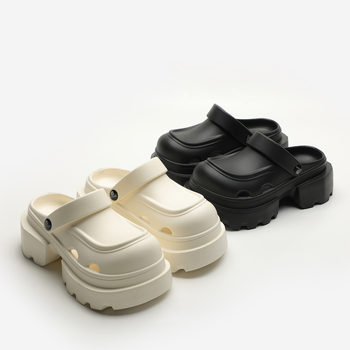 Дамски сандали с 7 см повдигане на височината, EVA горна част и подметка, перфорирана конструкция