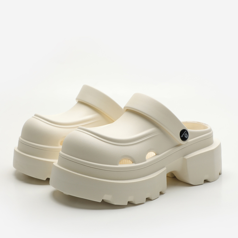 Дамски сандали с 7 см повдигане на височината, EVA горна част и подметка, перфорирана конструкция