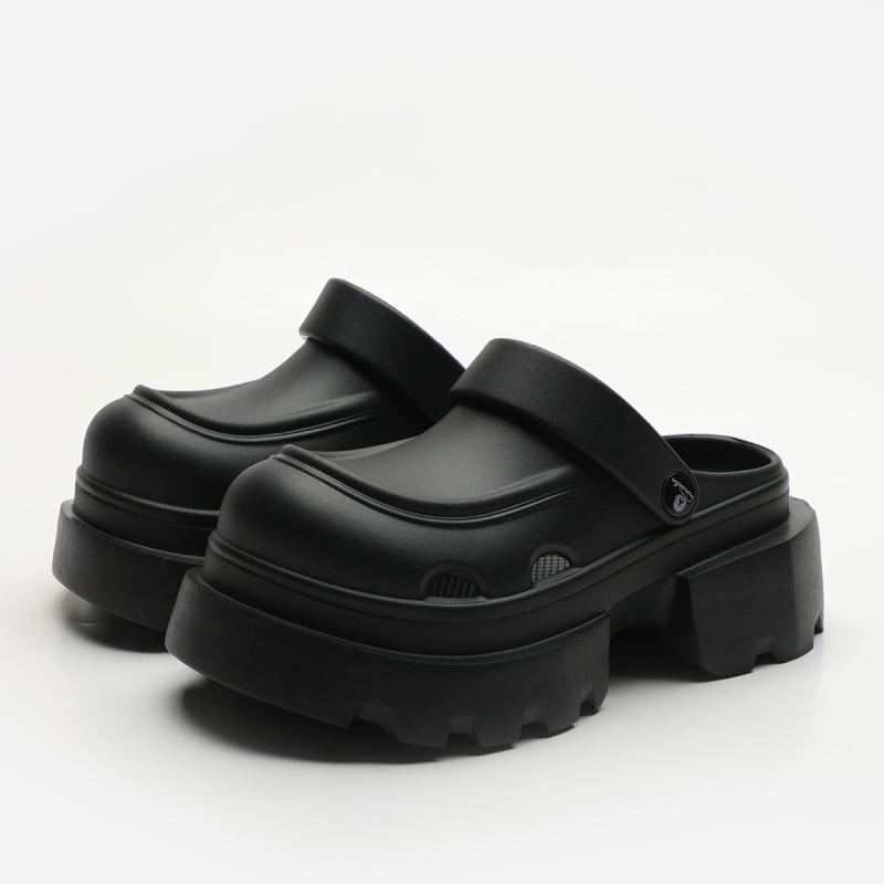 Дамски сандали с 7 см повдигане на височината, EVA горна част и подметка, перфорирана конструкция