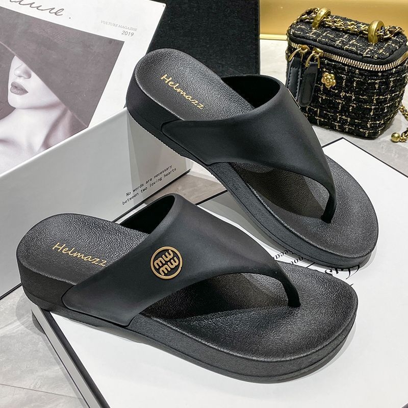 Șlapi flip-flopi din PVC pentru femei, antiderapante, sus PVC, talpă PVC, grosime talpă 0–3 cm, model: simplu sau cu litere