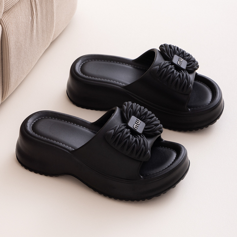 Papuci EVA cu partea superioară EVA, talpă EVA, 3–5 cm toc în formă de pană, talpă turnată prin injecție