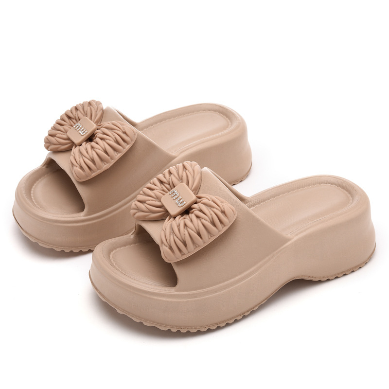 Papuci EVA cu partea superioară EVA, talpă EVA, 3–5 cm toc în formă de pană, talpă turnată prin injecție