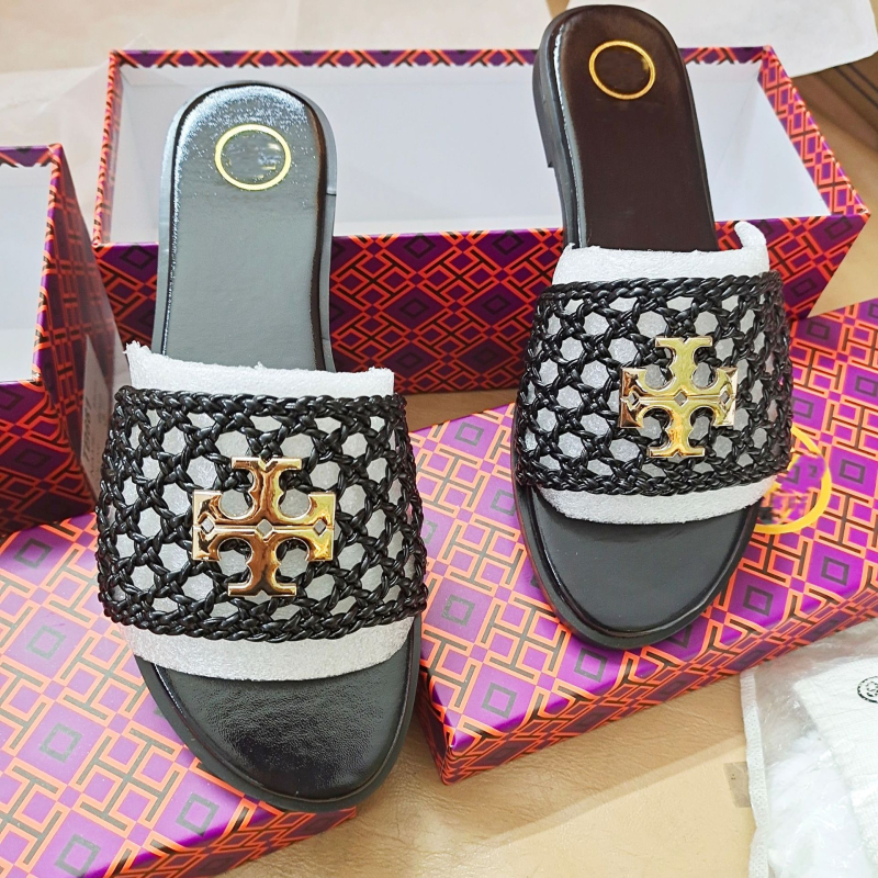 Ženske sandale s jednim remenom, mrežasti gornji dio, gumeni đon, karirani uzorak, slip-on casual obuća
