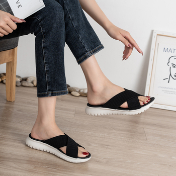 MD-51 Sieviešu tīklu sandales ar Herringbone rakstu, apaļa pirksta forma, MD zole, vasara 2023