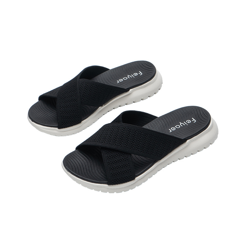 MD-51 Sieviešu tīklu sandales ar Herringbone rakstu, apaļa pirksta forma, MD zole, vasara 2023