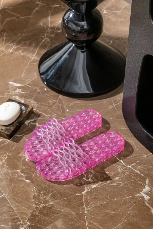 Sandale PVC cu platformă pentru femei, pentru casă – toc mic 1–3 cm, vârf rotund, partea superioară PVC, talpă PVC, talpă injectată