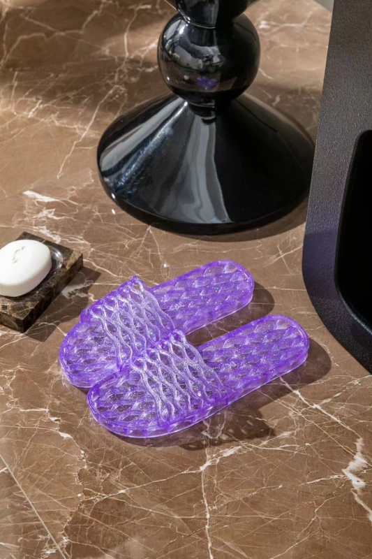 Sandale PVC cu platformă pentru femei, pentru casă – toc mic 1–3 cm, vârf rotund, partea superioară PVC, talpă PVC, talpă injectată