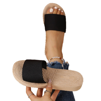 Сандали с една лента, EVA горна част, EVA подметка, плосък дизайн, дебелина на подметката 0–3 см