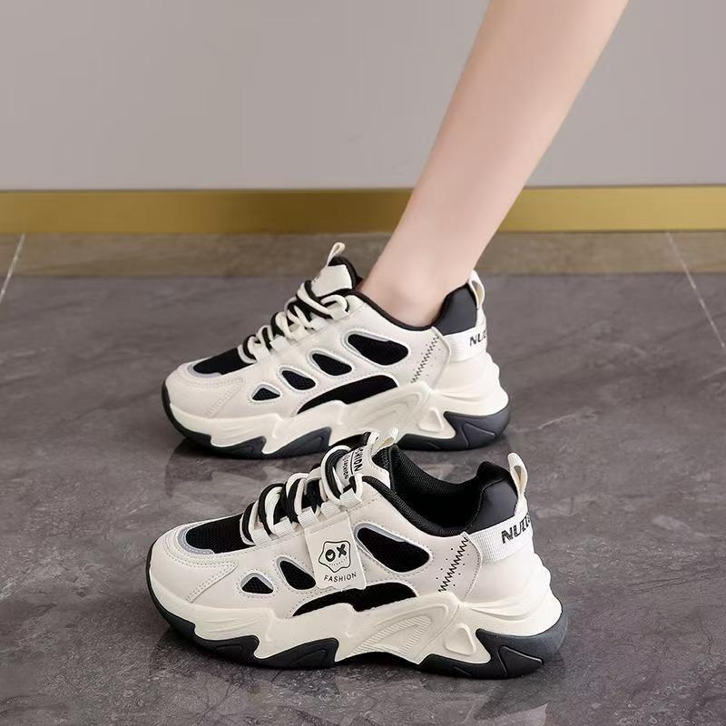 Ženske tenisice stil Dad Shoes, gornji dio od PU kože, niski vrh, mrežasta podstava, EVA ulošak, protuklizna gumena potplat
