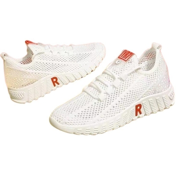 Pantofi sport casual din plasă pentru femei – partea superioară respirabilă din plasă, talpă injectată, branț textil, potriviți pentru vară, primăvară și toamnă