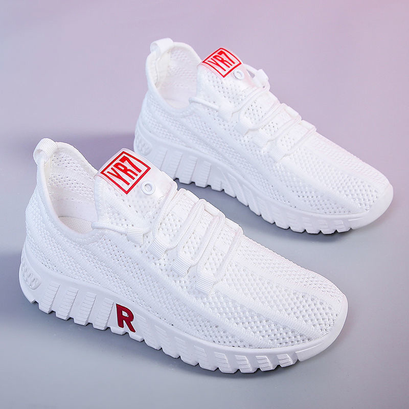 Pantofi sport casual din plasă pentru femei – partea superioară respirabilă din plasă, talpă injectată, branț textil, potriviți pentru vară, primăvară și toamnă