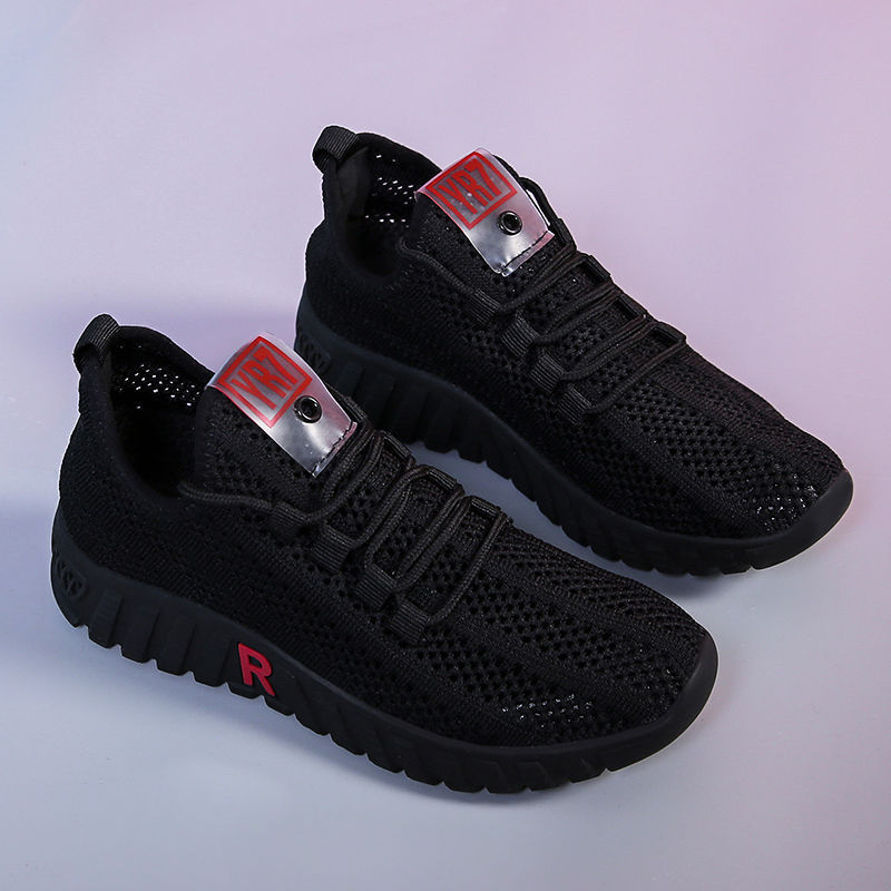 Pantofi sport casual din plasă pentru femei – partea superioară respirabilă din plasă, talpă injectată, branț textil, potriviți pentru vară, primăvară și toamnă