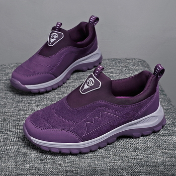 Унисекс обувки за ходене без връзки, набук от кравешка кожа, ежедневен стил за пролет и есен, за разходки и пътувания