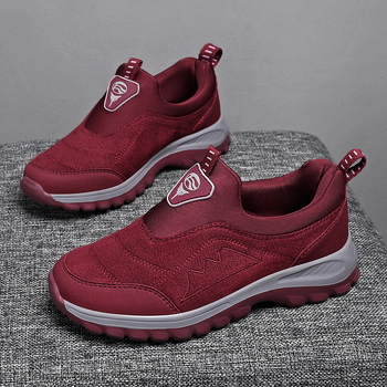 Унисекс обувки за ходене без връзки, набук от кравешка кожа, ежедневен стил за пролет и есен, за разходки и пътувания